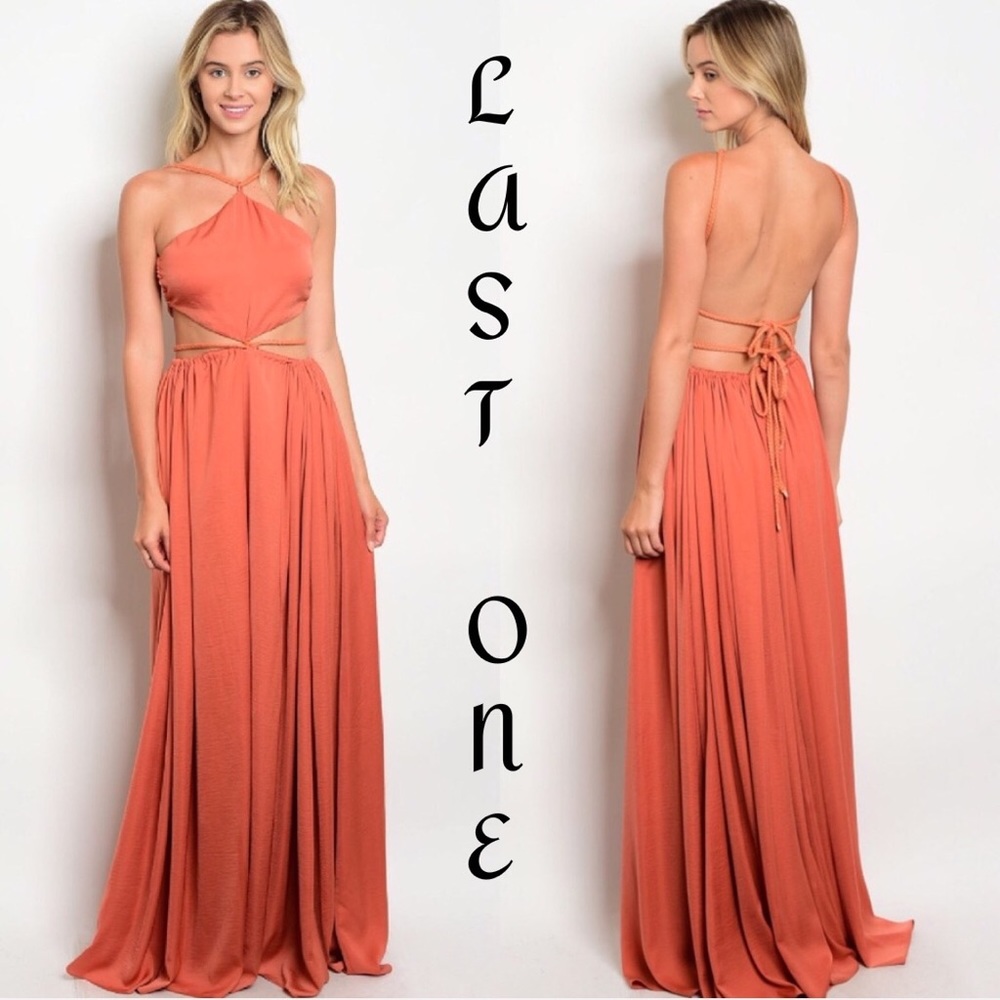 Maxi Gown backless drape